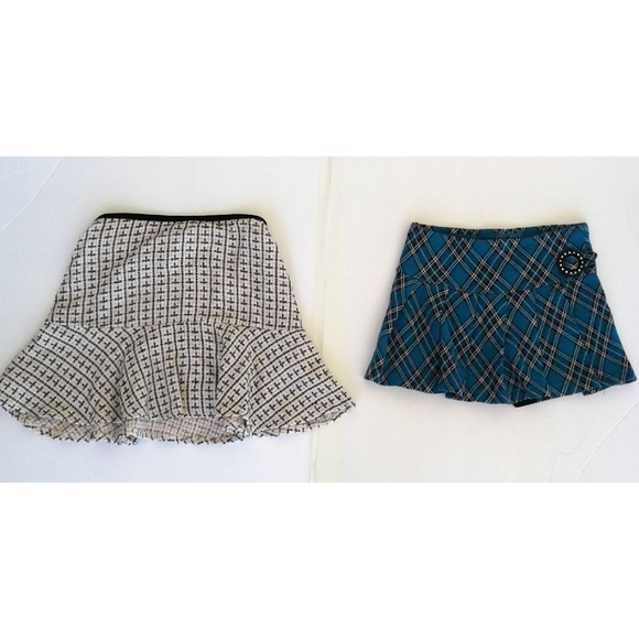 Lot of 2 Girl's Skirts Pink & Blue Check Pleated 6 - Picture 8 of 8